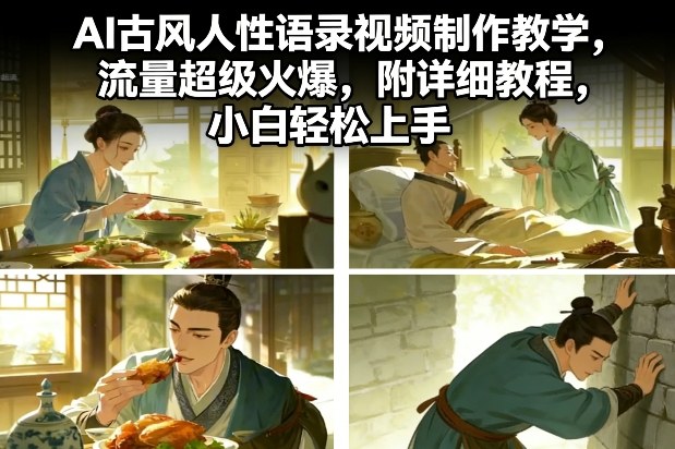 AI古风人性语录视频制作教学,流量超级火爆,附详细教程,小白轻松上手-星空网创资源