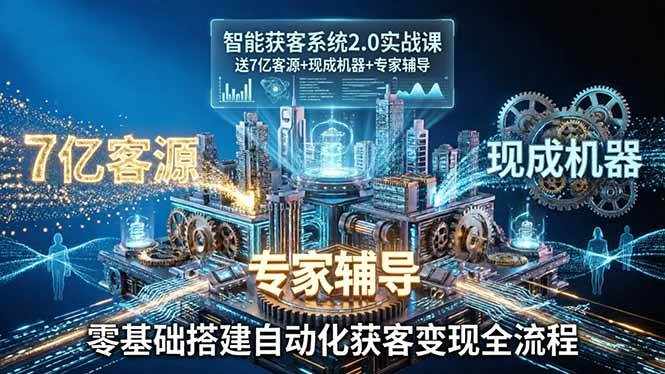（18013期）智能获客系统2.0实战课：送7亿客源+现成机器+专家辅导，零基础搭建自动化获客变现全流程-星空网创资源
