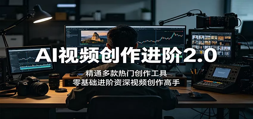 AI视频创作进阶2.0：精通多款热门创作工具，零基础进阶资深视频创作高手-星空网创资源