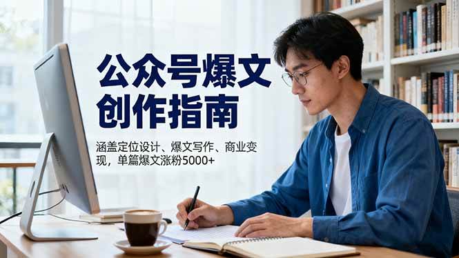 (16380期)公众号爆文创作指南,涵盖定位设计+爆文写作+商业变现,单篇爆文涨粉5000+-星空网创资源