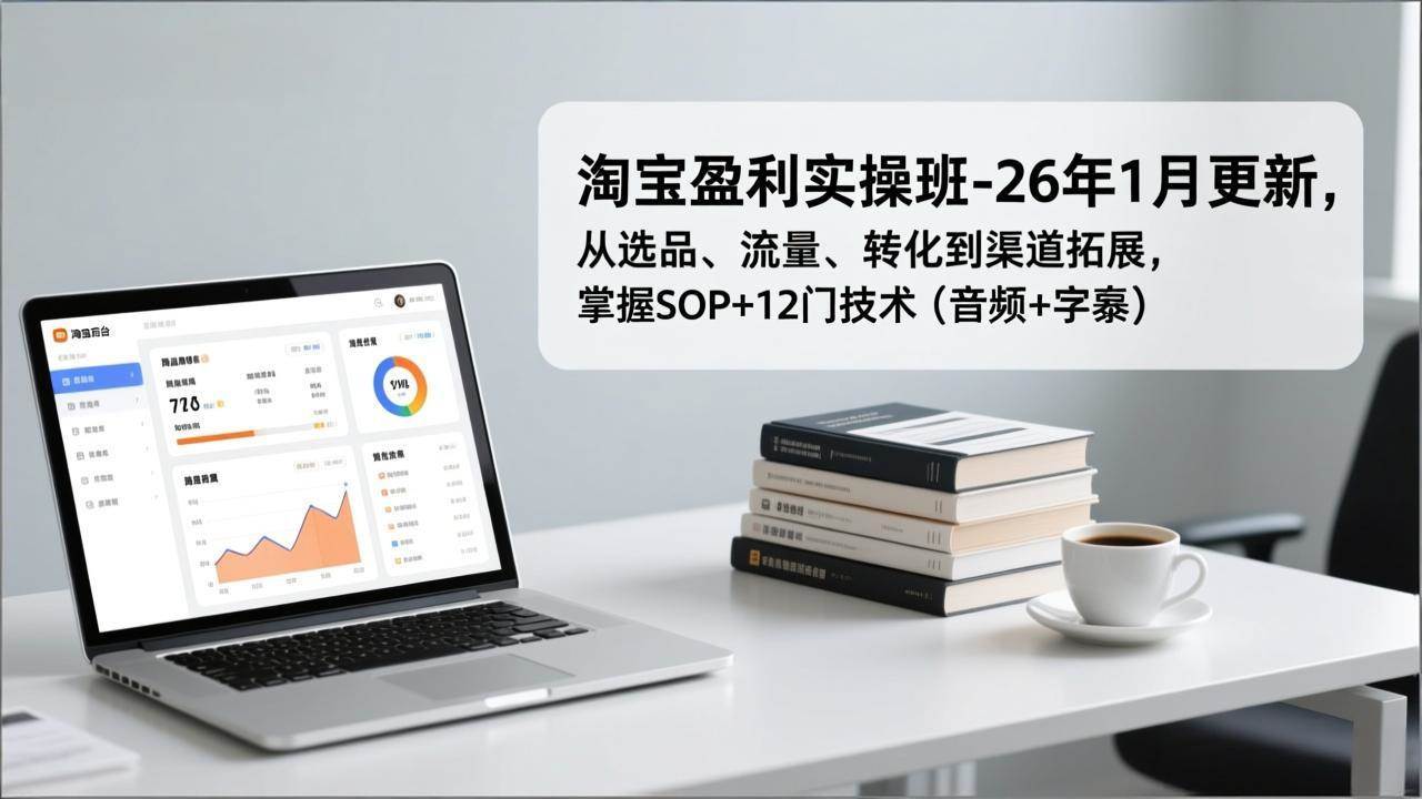 (17105期)淘宝盈利实操班-26年1月更新,从选品、流量、转化到渠道拓展,掌握SOP+12门技术(音频+字幕) (17105期)淘宝盈利实操班-26年1月更新,从选品、流量、转化到渠道拓展,掌握SOP+12门技术(音频+字幕)