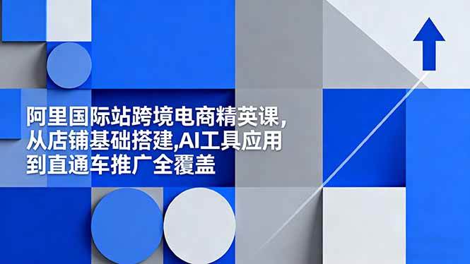 (16450期)阿里国际站跨境电商精英课,从店铺基础搭建,AI工具应用到直通车推广全覆盖-星空网创资源