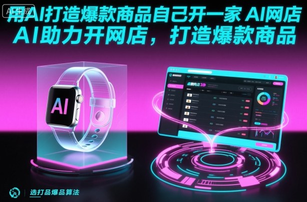 用AI打造爆款商品自己开一家AI网店,AI助力开网店,打造爆款商品