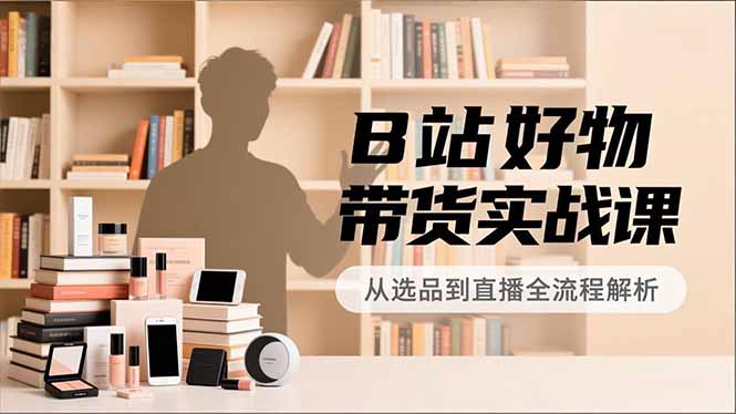 B站好物带货实战课,账号定位、选品拍摄、运营变现,全流程教学,实现UP主月入过万-星空网创资源