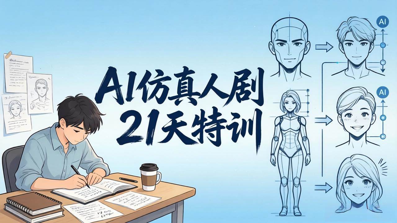 (18082期)AI仿真人剧21天特训-更新:从剧本到成片全流程实战,掌握角色一致性与变现方法-星空网创资源