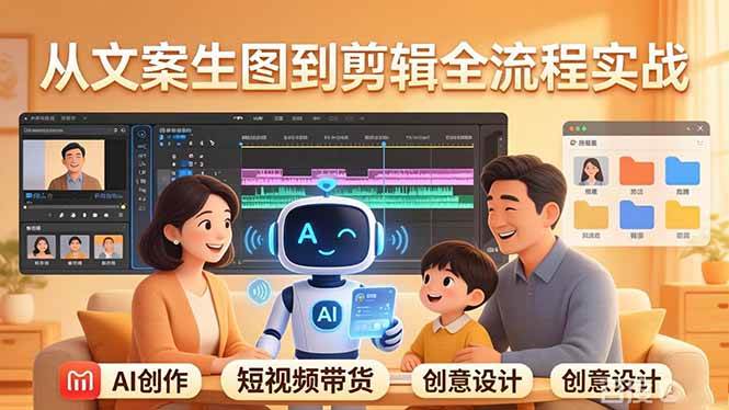 (17916期)原创 AI 剧情短视频带货:AI+家庭剧情+带货广告,从文案生图到剪辑全流程实战-星空网创资源