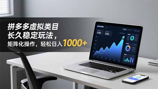 拼多多虚拟类目长久稳定玩法 矩阵化操作,轻松日入 1000+-星空网创资源