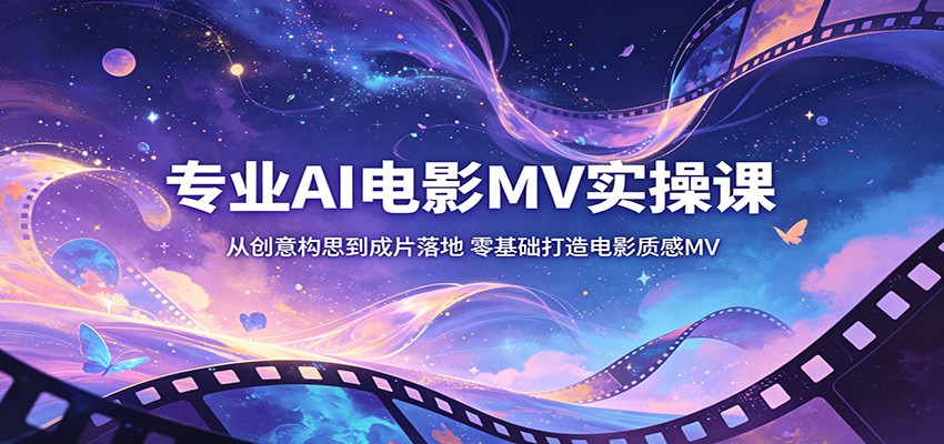 专业AI电影MV实操课：从创意构思到成片落地，零基础打造电影质感MV-星空网创资源