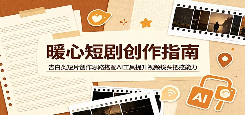 暖心短剧创作指南：告白类短片创作思路搭配AI工具提升视频镜头把控能力-星空网创资源