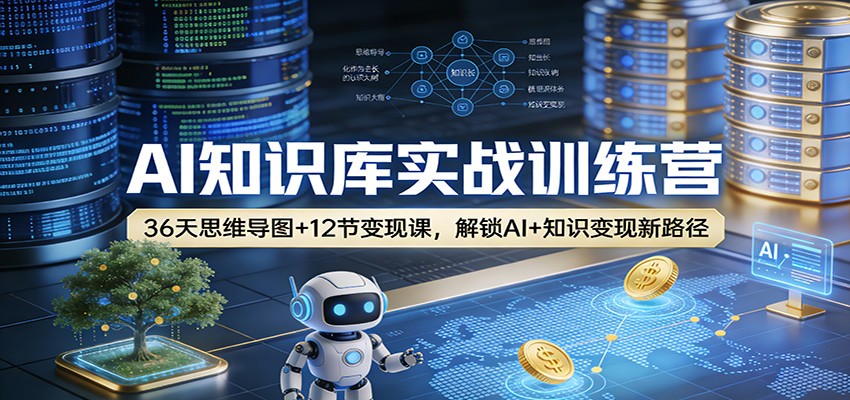 AI知识库实战训练营：36天思维导图+12节变现课，解锁AI+知识变现新路径-星空网创资源