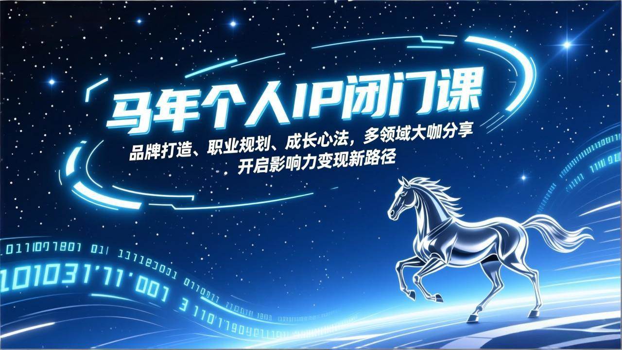 (17330期)马年个人IP闭门课,品牌打造、职业规划、成长心法,多领域大咖分享,开启影响力变现新路径 (17330期)马年个人IP闭门课,品牌打造、职业规划、成长心法,多领域大咖分享,开启影响力变现新路径