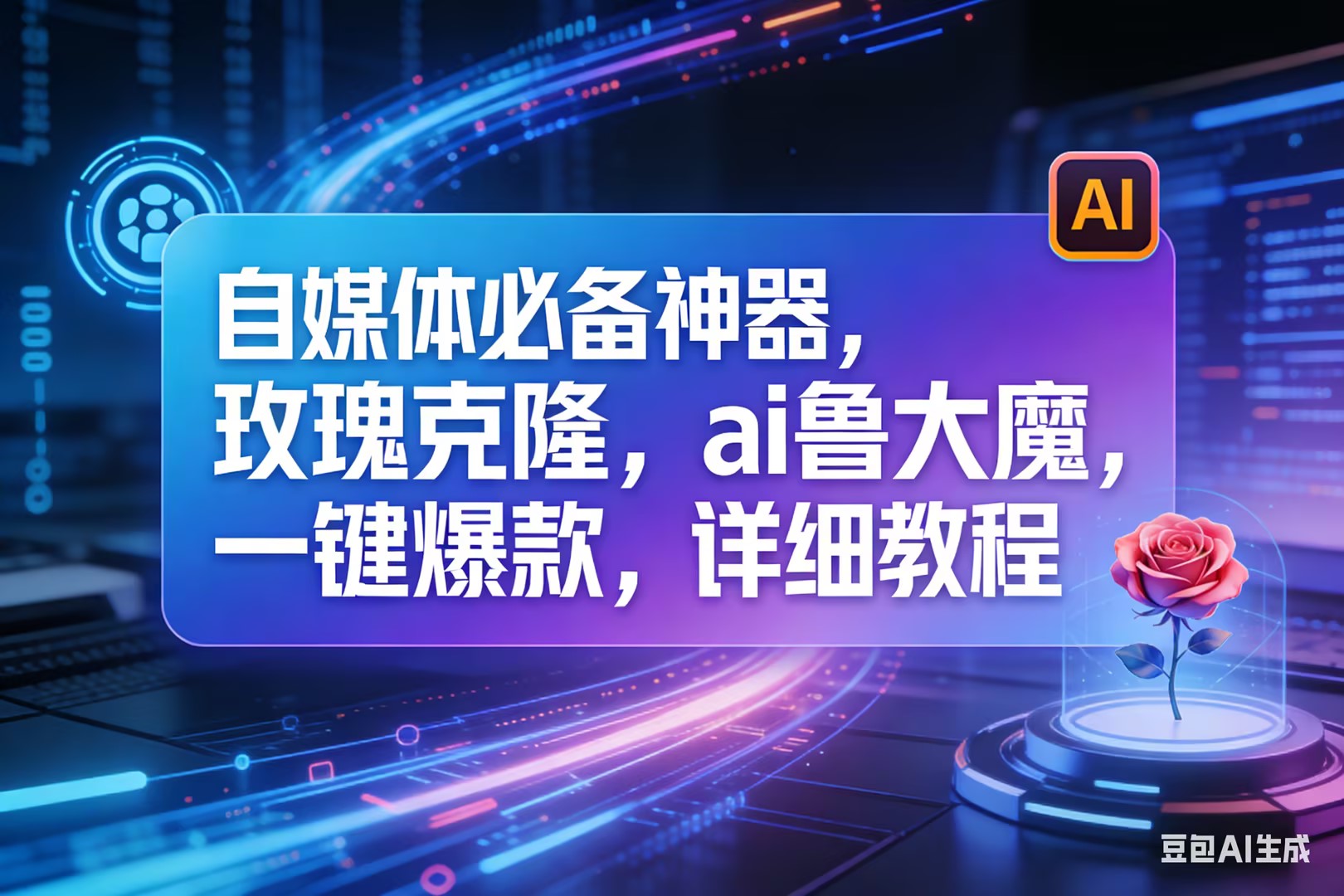 （17721期）玫瑰克隆工具，ai鲁大魔，自媒体必备神器，一键爆款，详细教程。-星空网创资源