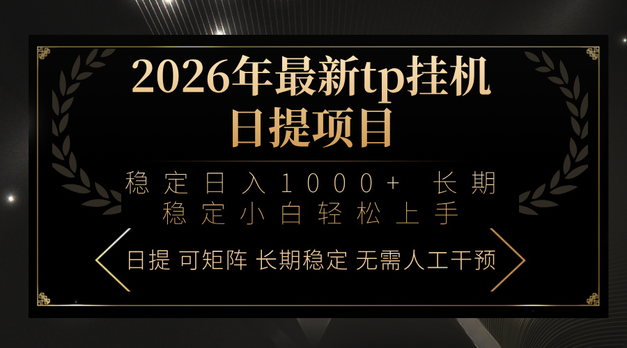 2026年最新tp挂机日提项目：稳定日入1000+小白轻松上手-星空网创资源