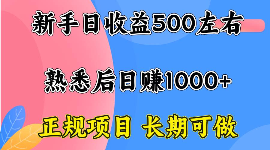 （15978期）一台电脑，前期日收益300-500，熟练后日入1000左右-星空网创资源