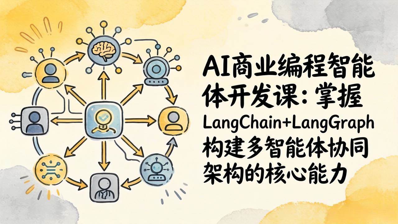 (17608期)AI商业编程智能体开发课:掌握LangChain+LangGraph构建多智能体协同架构的核心能力-星空网创资源