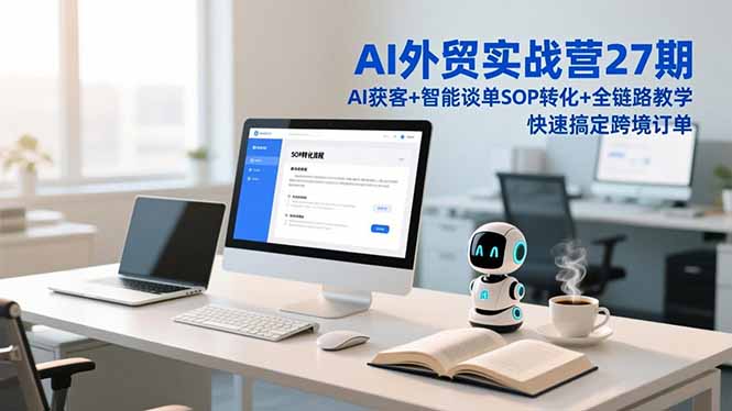 AI外贸实战营27期,AI获客+智能谈单+SOP转化+全链路教学,快速搞定跨境订单-星空网创资源
