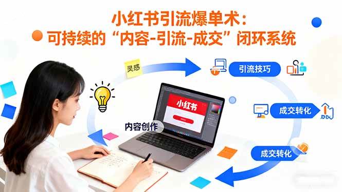 （16362期）小红书引流爆单术：构建一套低成本 可持续的“内容-引流-成交”闭环系统-星空网创资源