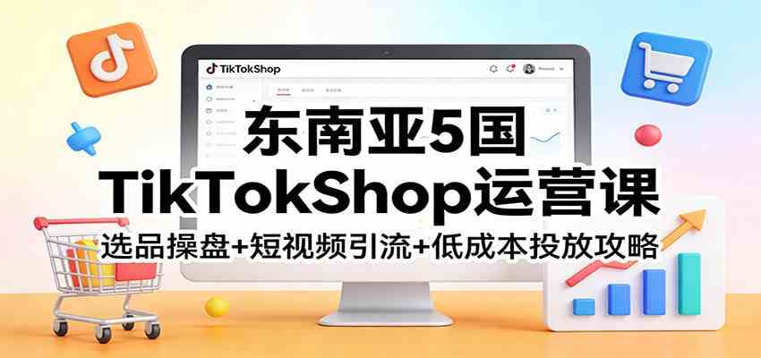东南亚5国TikTokShop运营课:选品操盘+短视频引流+低成本投放攻略-星空网创资源