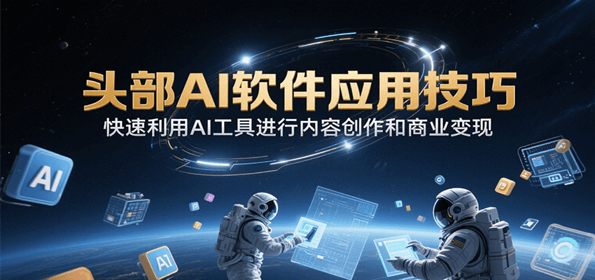 头部AI软件应用技巧，快速利用AI工具进行内容创作和商业变现-星空网创资源