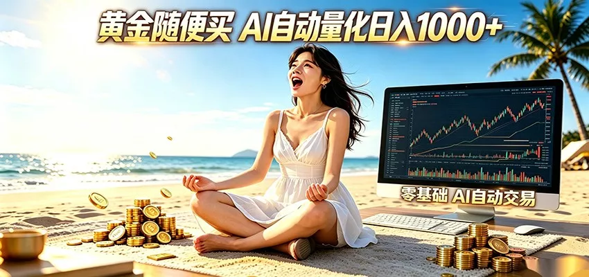 黄金随便买？AI自动外汇量化交易 在家当皇帝 日入1000+-星空网创资源
