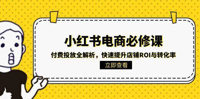 小红书电商必修课:付费投放全解析,快速提升店铺ROI与转化率-星空网创资源