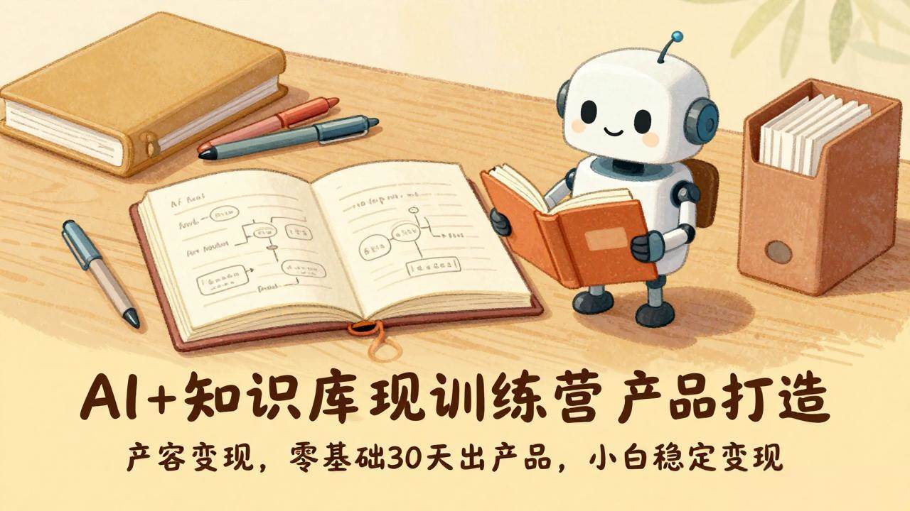 (17323期)AI+知识库变现训练营,产品打造、内容创作、全平台变现,零基础30天出产品,小白稳定变现-星空网创资源