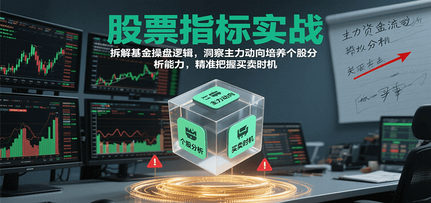 股票指标实战，基金操盘逻辑拆解，洞察主力动向培养个股分析能力把握买卖时机(更新)-星空网创资源