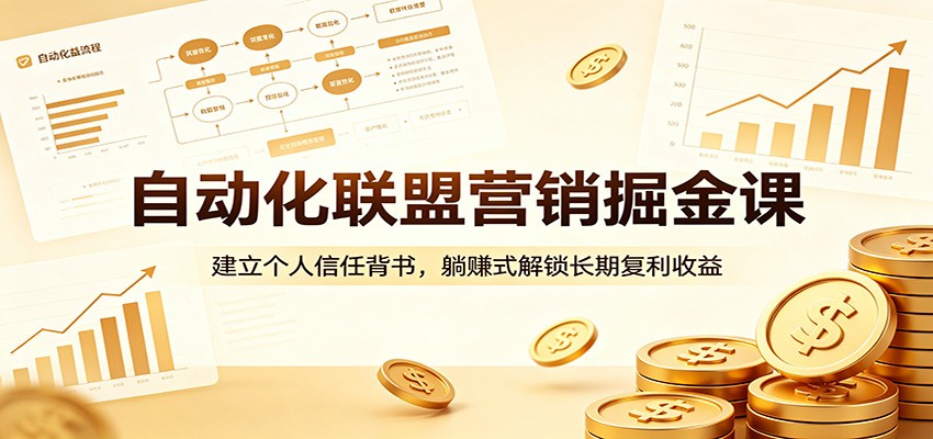 自动化联盟营销掘金课:建立个人信任背书,躺赚式解锁长期复利收益-星空网创资源