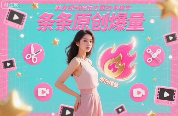 美女视频搬运去重技术教学,条条原创爆量-星空网创资源