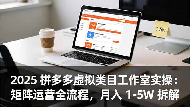 2025 拼多多虚拟类目工作室实操:矩阵运营全流程,月入 1-5W 拆解-星空网创资源