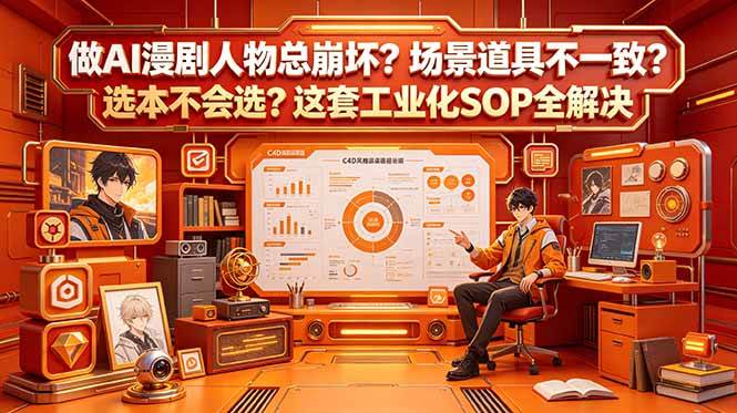(18850期)做AI漫剧人物总崩坏?场景道具不一致?选本不会选?这套工业化SOP全解决 (更新)-星空网创资源