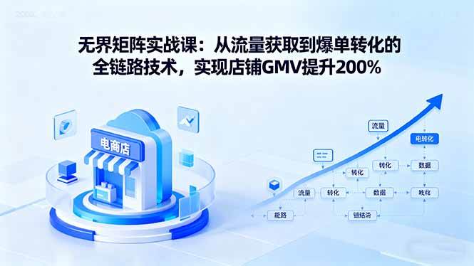 （16104期）无界矩阵实战课：从流量获取到爆单转化的全链路技术，实现店铺GMV提升200%-星空网创资源