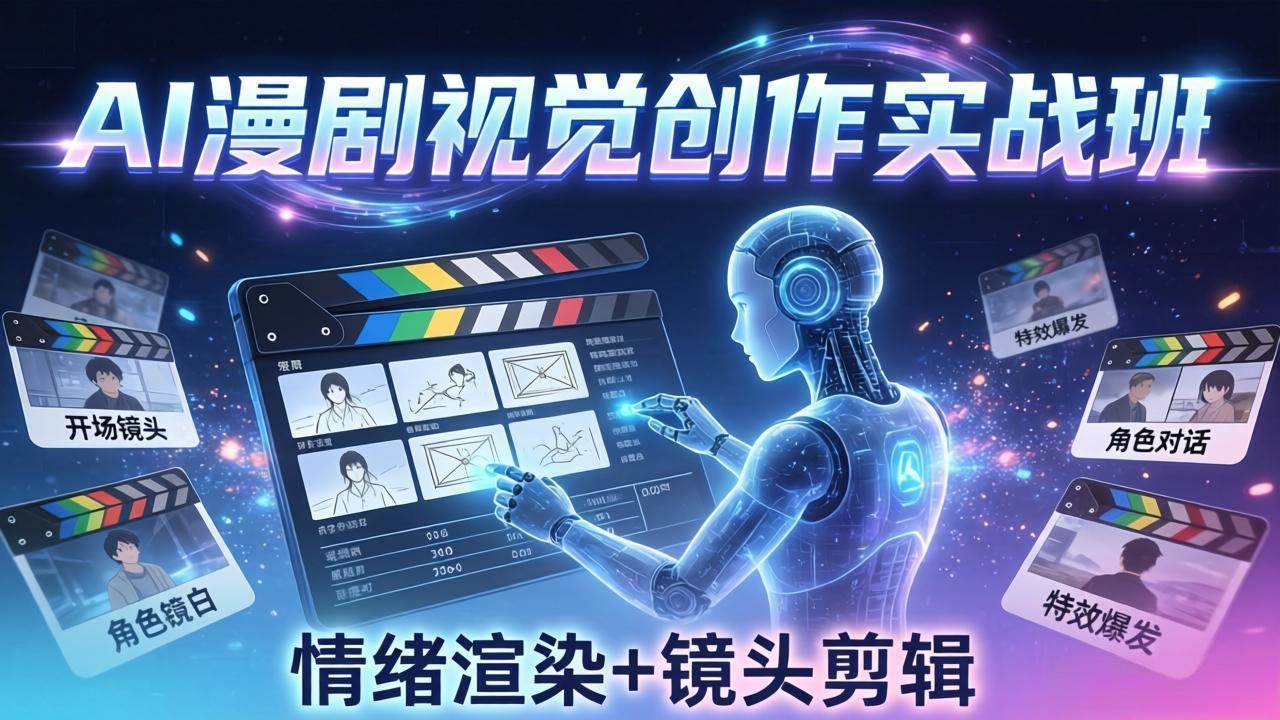 （17874期）AI漫剧视觉导演思维实战班，从脚本到成片全掌握，分镜设计情绪渲染一站学会-星空网创资源