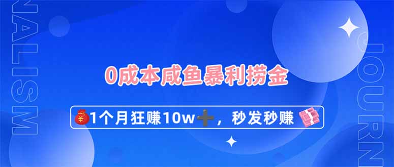 0成本闲鱼暴利捞金，1个月狂赚10W+，秒发秒赚新玩法-星空网创资源
