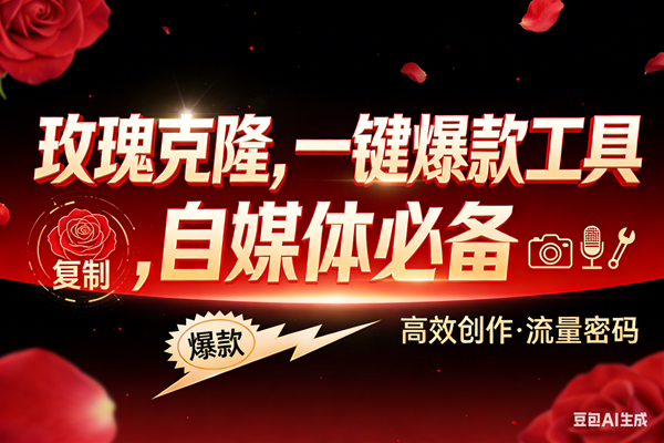 (17837期)玫瑰克隆,ai鲁大魔工具,自媒体必备神器,一键爆款,详细教程。-星空网创资源