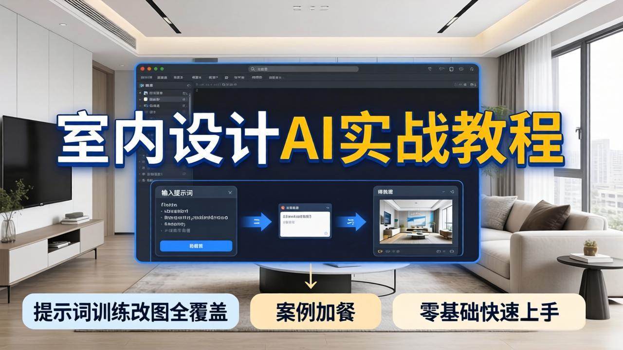 (18216期)2026室内设计AI实战教程,提示词训练改图全覆盖,搭配案例加餐,零基础也能快速上手-星空网创资源