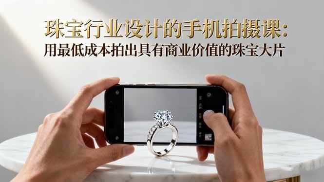 (16385期)珠宝行业设计的手机拍摄课:用最低成本拍出具有商业价值的珠宝大片!-星空网创资源