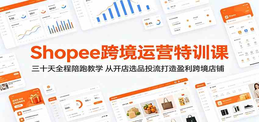 Shopee跨境运营特训课:三十天全程陪跑教学,从开店选品投流打造盈利跨境店铺-星空网创资源