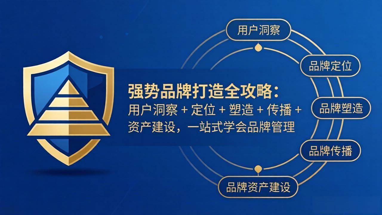 (17889期)强势品牌打造全攻略:用户洞察 + 定位 + 塑造 + 传播 + 资产建设,一站式学会品牌管理-星空网创资源