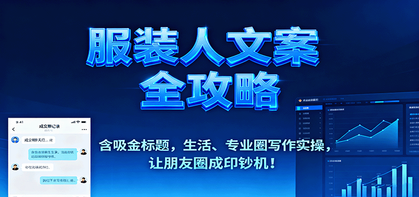 服装人文案全攻略，含吸金标题，生活、专业圈写作实操，让朋友圈成印钞机！-星空网创资源