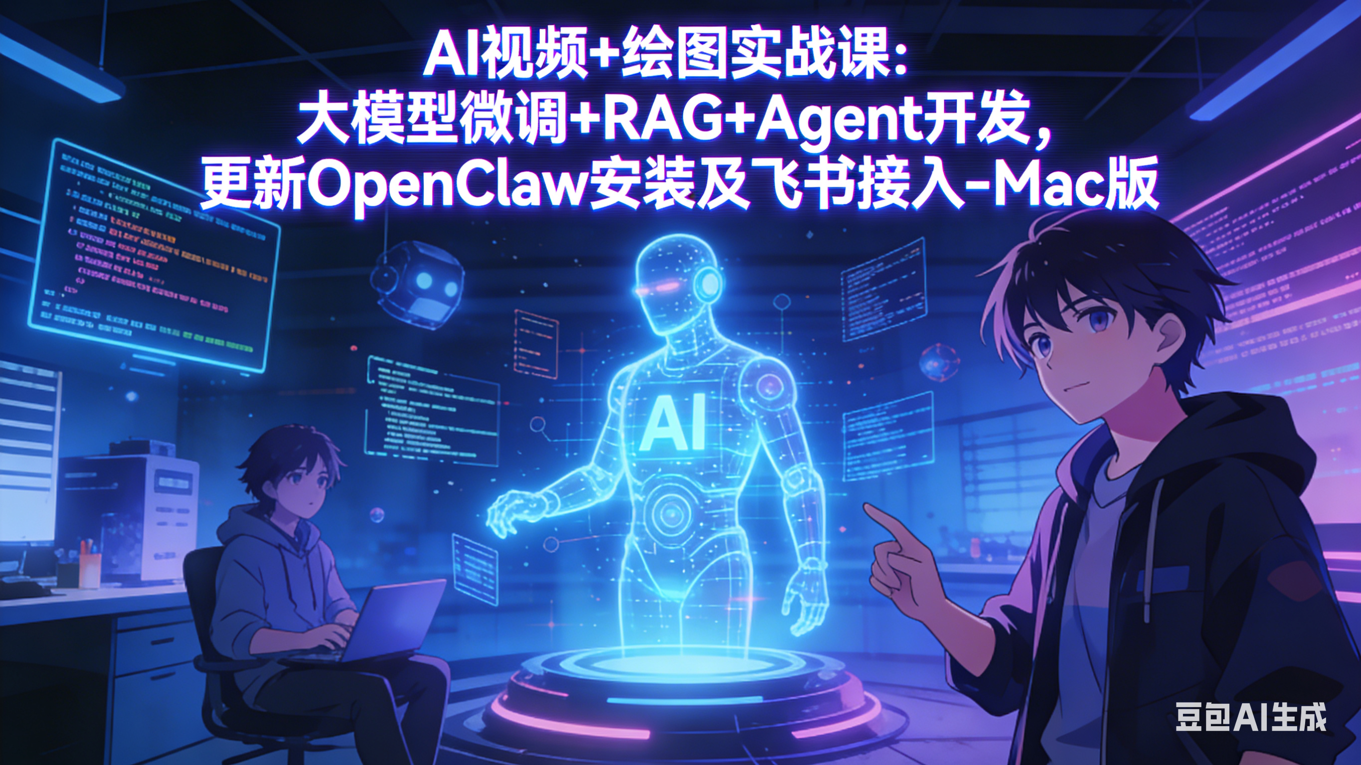 AI视频+绘图实战课：大模型微调+RAG+Agent开发，更新OpenClaw安装及飞书接入-Mac版-星空网创资源
