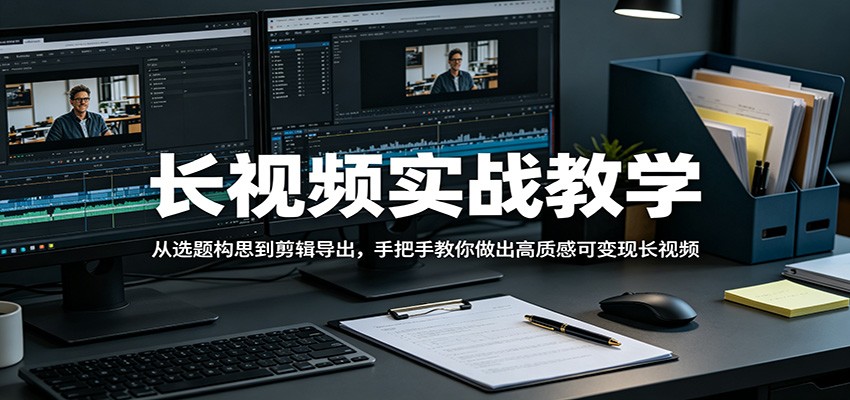 长视频实战教学,从选题构思到剪辑导出,手把手教你做出高质感可变现长视频-星空网创资源