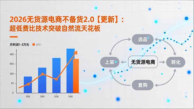 2026无货源电商不备货2.0【更新】:超低费比技术突破自然流天花板,单店月利润1-3万元-星空网创资源