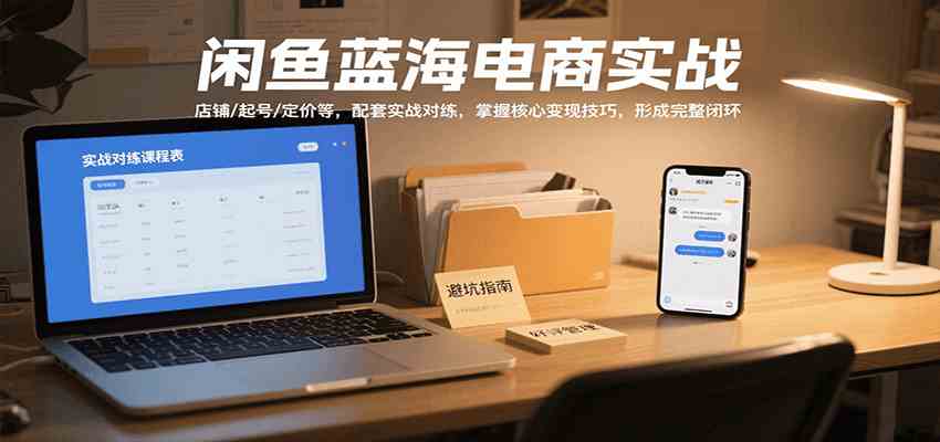 闲鱼蓝海电商实战,涵盖店铺、起号、定价等,配套实战对练,掌握核心变现技巧-星空网创资源