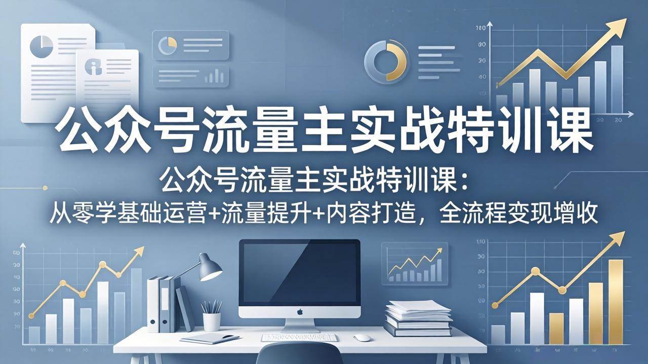 (18072期)公众号流量主实战特训课:从零学基础运营+流量提升+内容打造,全流程变现增收-星空网创资源