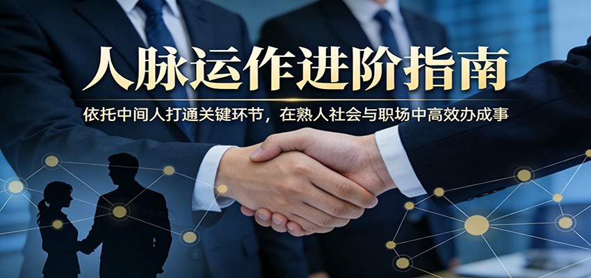 付费文章：人脉运作进阶指南，依托中间人打通关键环节，在熟人社会与职场中高效办成事-星空网创资源