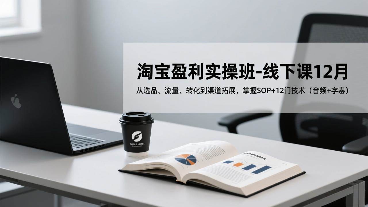 (17079期)淘宝盈利实操班-线下课12月,从选品、流量、转化到渠道拓展,掌握SOP+12门技术(音频+字幕)-星空网创资源