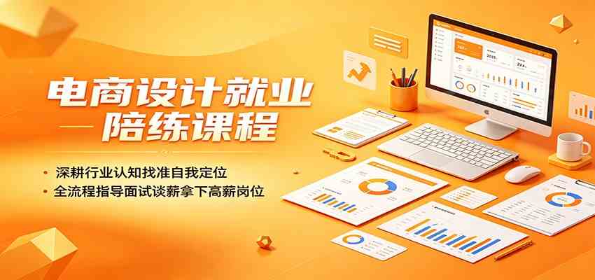电商设计就业陪练课程:深耕行业认知找准自我定位,全流程指导面试谈薪拿下高薪岗位-星空网创资源