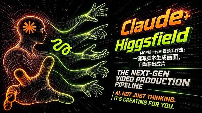 (18345期)Claude+Higgsfield MCP新一代AI视频工作流:一键写脚本生成画面,自动输出成片-星空网创资源