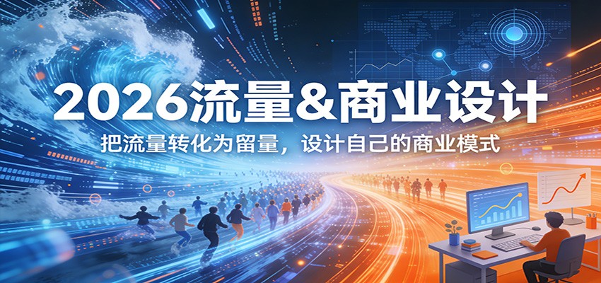 2026流量&商业设计，把流量转化为留量，设计自己的商业模式-星空网创资源